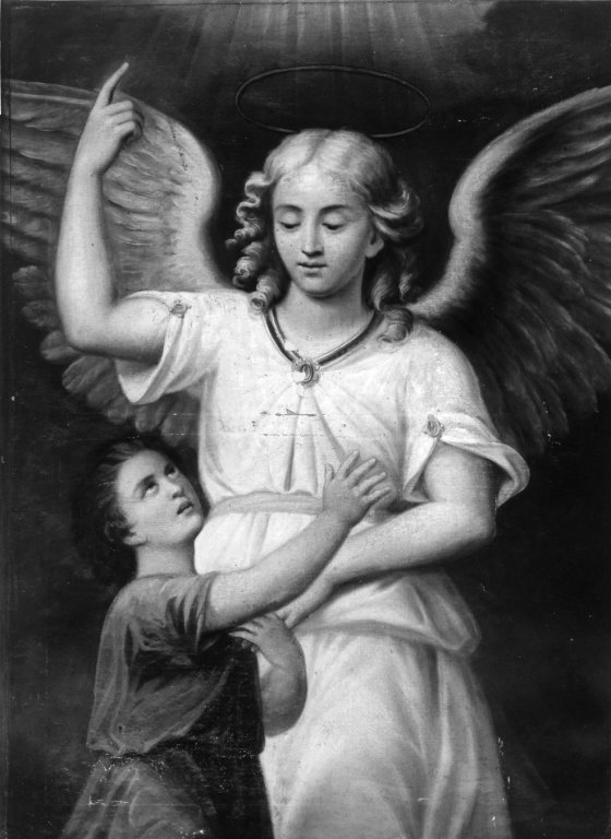 Tobia e l'arcangelo Raffaele (?) (dipinto) by Monacelli Domenico (sec. XIX)